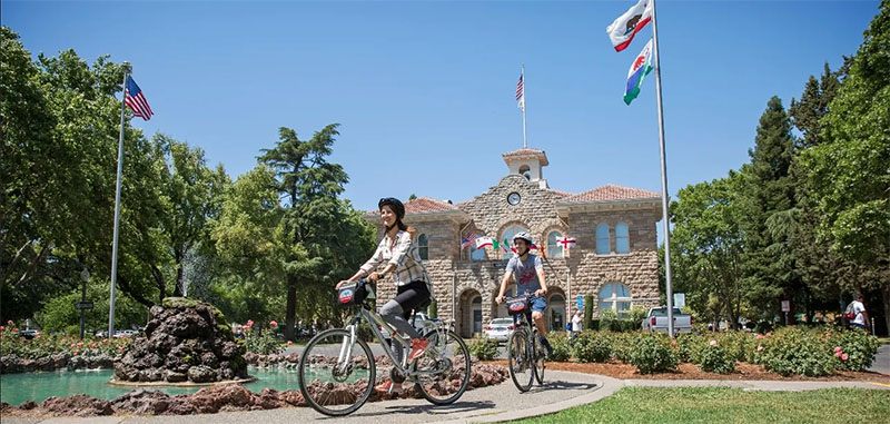 Biking - Sonoma Plaza