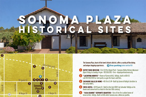 Map Historical Sites - Sonoma Plaza